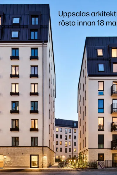 Verket är nominerat till Uppsala kommuns arkitekturpris!